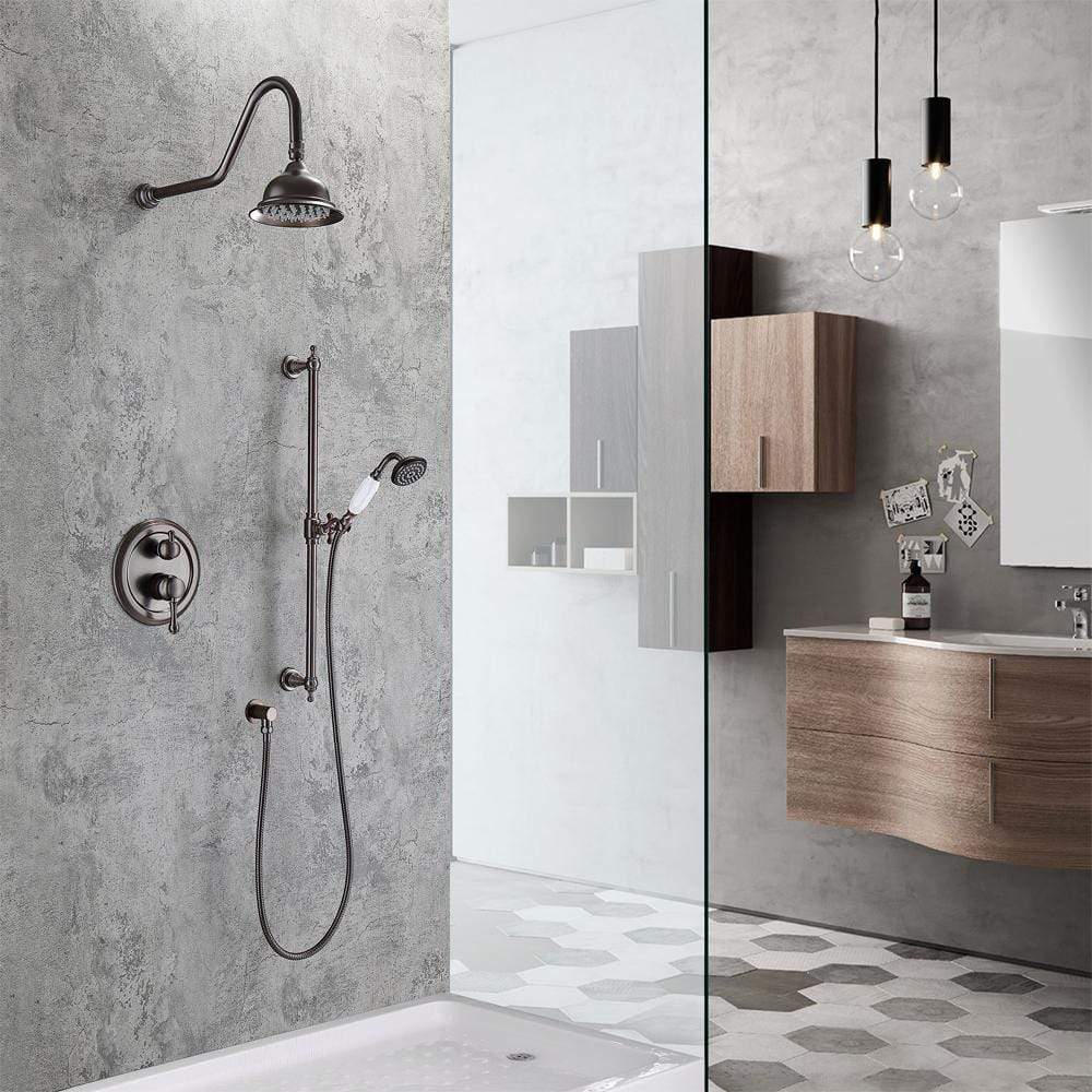 Grant Pressure Balance Shower System with Shower Head and Hand Shower