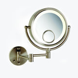 Hagerman Round Swinging Lighted Makeup Mirror