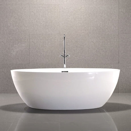 Haporan Acrylic Freestanding Tub with Integral Drain and Overflow