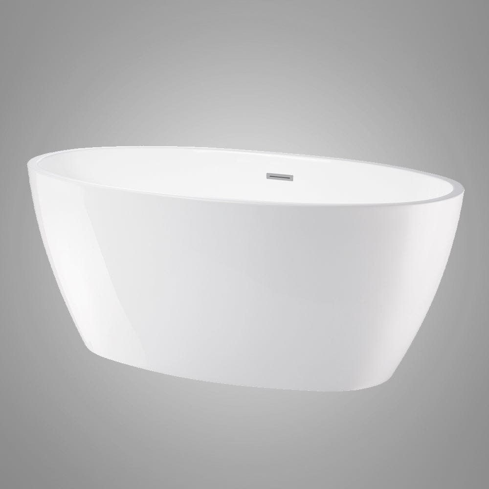 Haporan Acrylic Freestanding Tub with Integral Drain and Overflow