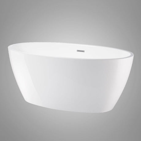 Haporan Acrylic Freestanding Tub with Integral Drain and Overflow