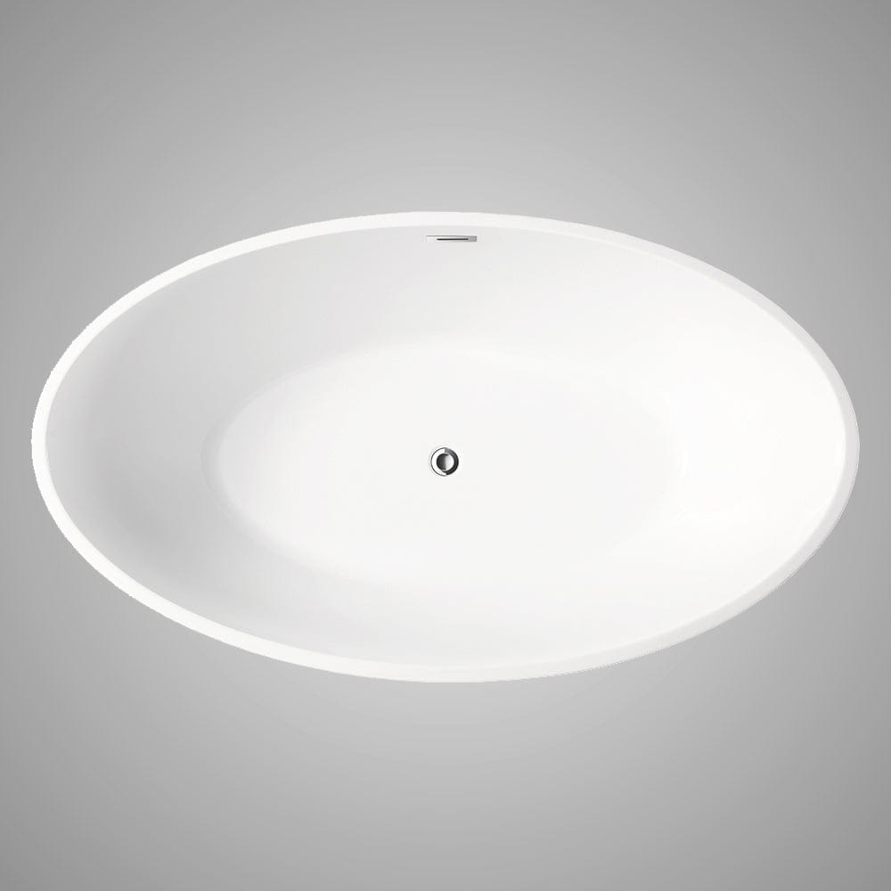Haporan Acrylic Freestanding Tub with Integral Drain and Overflow