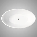 Haporan Acrylic Freestanding Tub with Integral Drain and Overflow