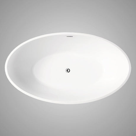 Haporan Acrylic Freestanding Tub with Integral Drain and Overflow