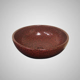 Havre Vitreous China Vessel Sink - Dark Red with Textured Black Speckles