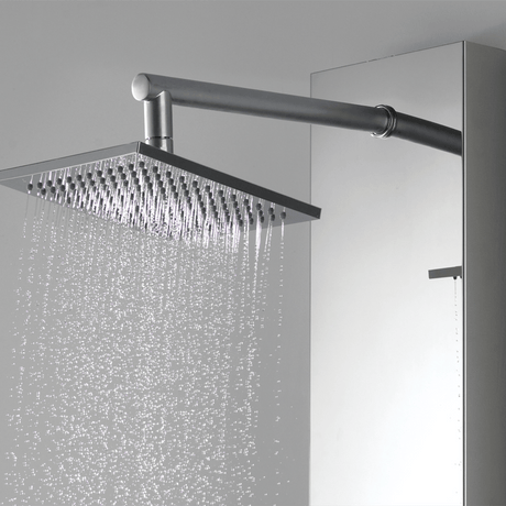 Hertha Pressure Balance Stainless Steel Shower Panel with Hand Shower - Polished Finish