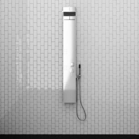 Hertha Pressure Balance Stainless Steel Shower Panel with Hand Shower - Polished Finish