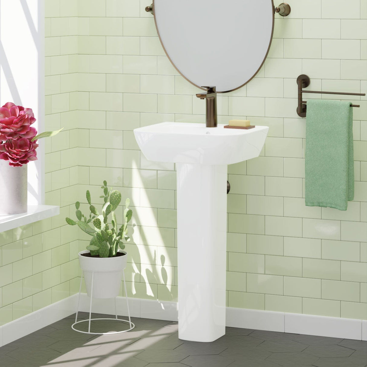 Hinckley 100 Vitreous China Pedestal Sink