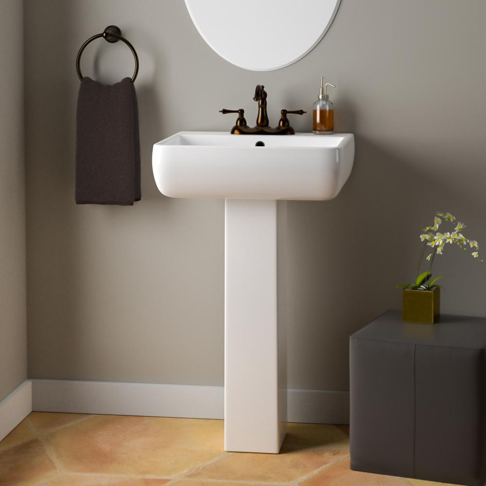 Hudson 100 Vitreous China Pedestal Sink