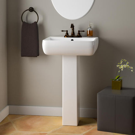 Hudson 100 Vitreous China Pedestal Sink