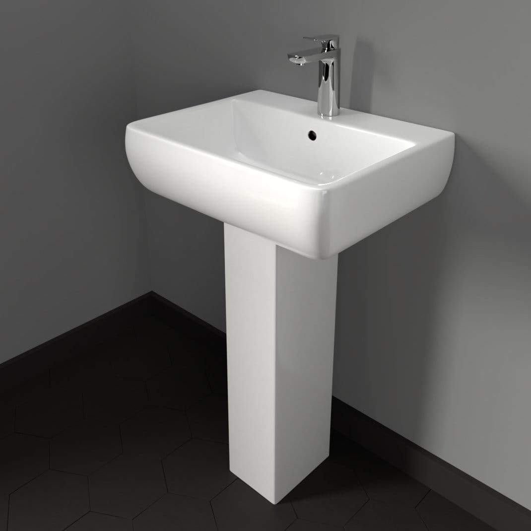 Hudson 100 Vitreous China Pedestal Sink