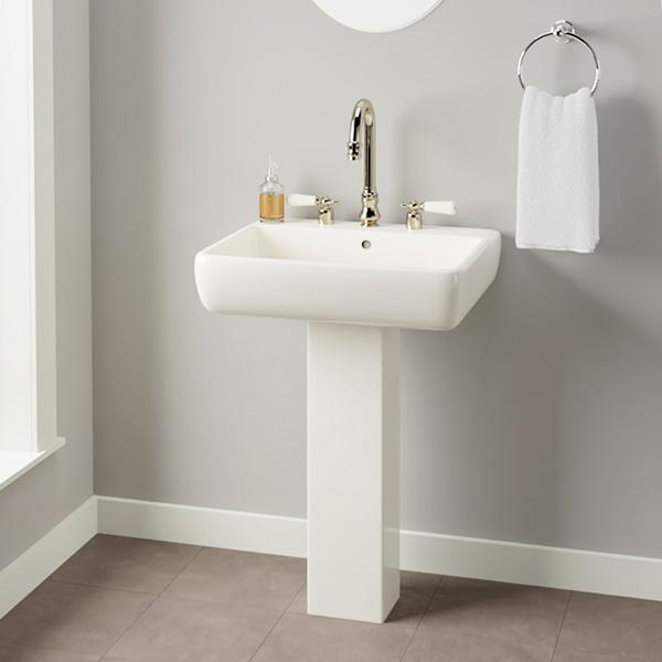 Hudson 300 Vitreous China Pedestal Sink