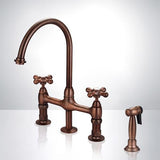 Hulsig Bridge Kitchen Faucet with Brass Sprayer