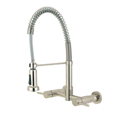 Ian Two-Handle Wall Mount Pull-Down Kitchen Faucet