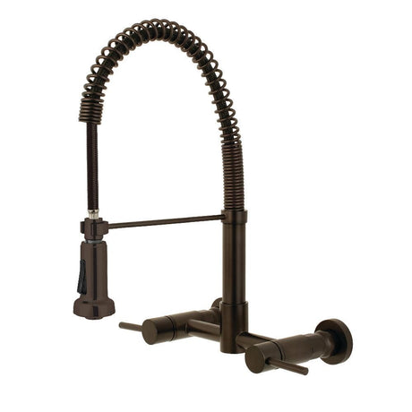 Ian Two-Handle Wall Mount Pull-Down Kitchen Faucet