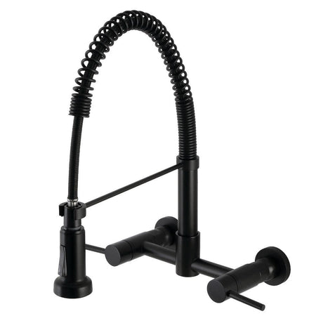 Ian Two-Handle Wall Mount Pull-Down Kitchen Faucet