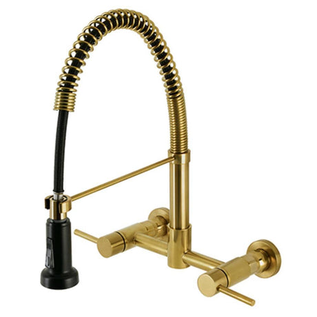 Ian Two-Handle Wall Mount Pull-Down Kitchen Faucet