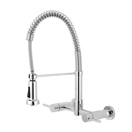 Ian Two-Handle Wall Mount Pull-Down Kitchen Faucet