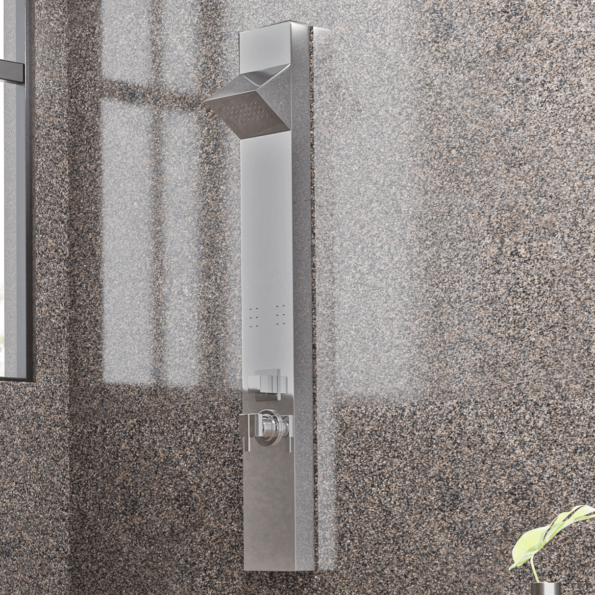 Jara Pressure Balance Stainless Steel Shower Panel with Hand Shower - Polished Finish