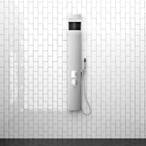 Jara Pressure Balance Stainless Steel Shower Panel with Hand Shower - Polished Finish