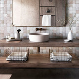 Jazerp Round Cast Concrete Vessel Sink - White