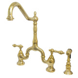 Jebley Bridge Kitchen Faucet with Brass Sprayer