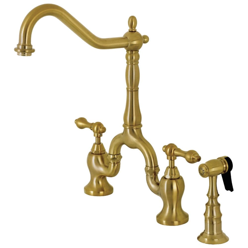Jebley Bridge Kitchen Faucet with Brass Sprayer