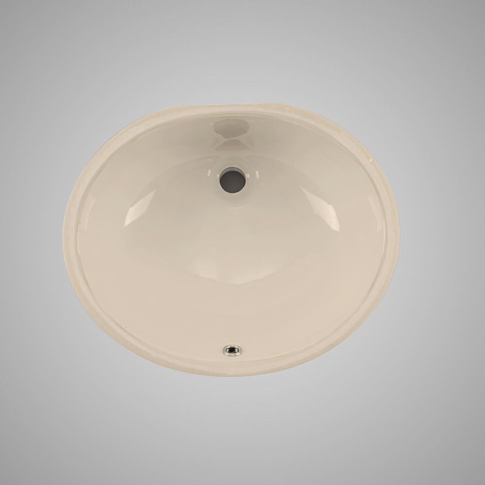 Jefferson Vitreous China Oval Undermount Sink - Bisque
