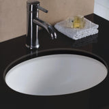 Jefferson Vitreous China Oval Undermount Sink - White