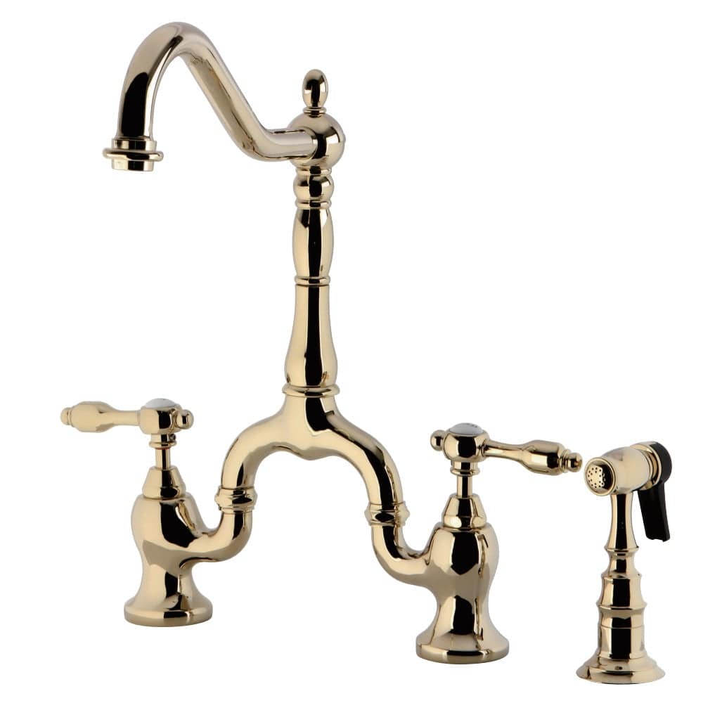 Jobley Bridge Kitchen Faucet with Brass Sprayer