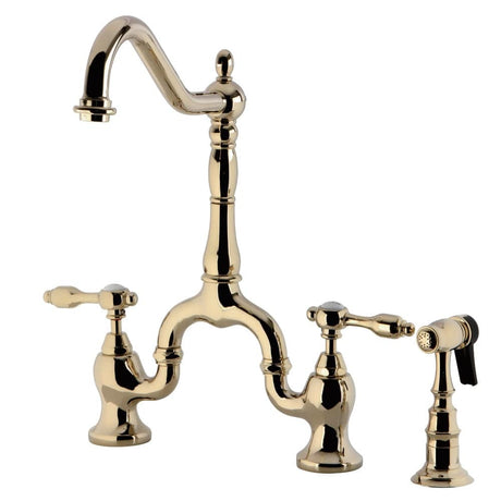 Jobley Bridge Kitchen Faucet with Brass Sprayer