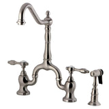 Jobley Bridge Kitchen Faucet with Brass Sprayer