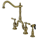 Jobley Bridge Kitchen Faucet with Brass Sprayer