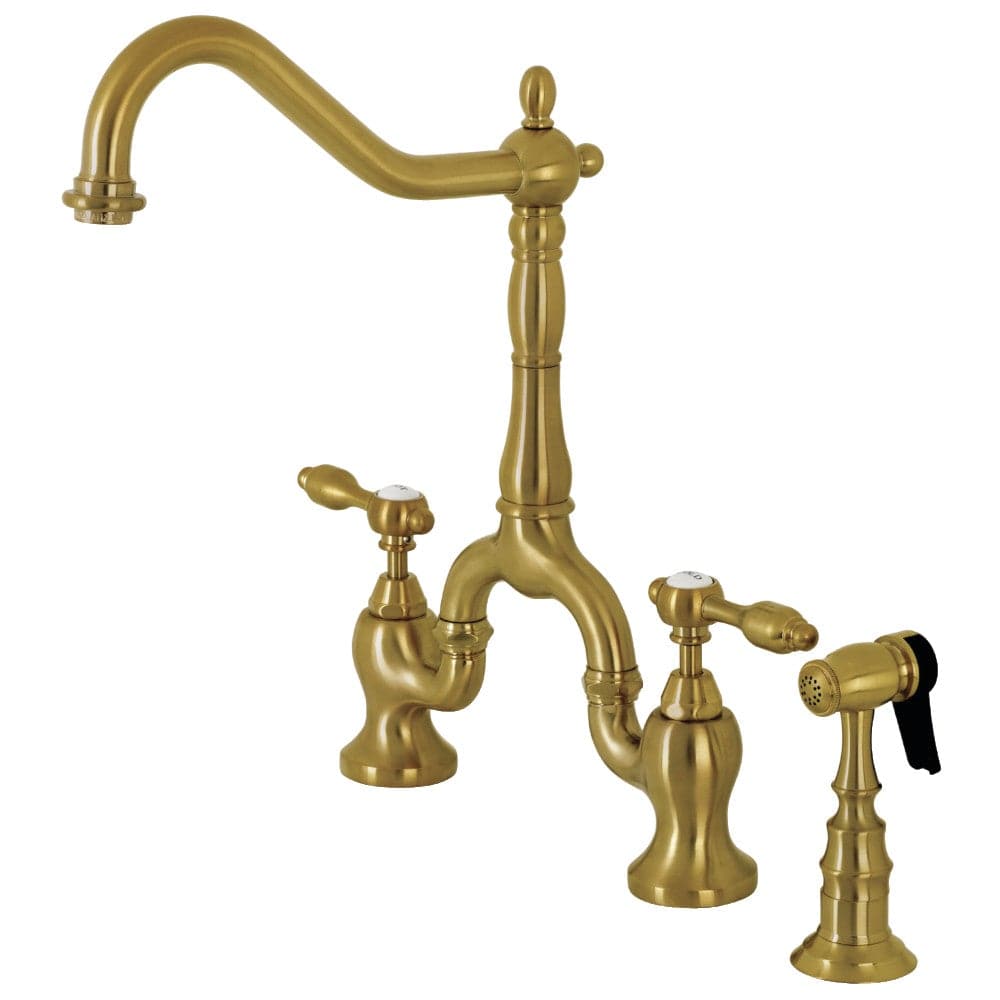 Jobley Bridge Kitchen Faucet with Brass Sprayer