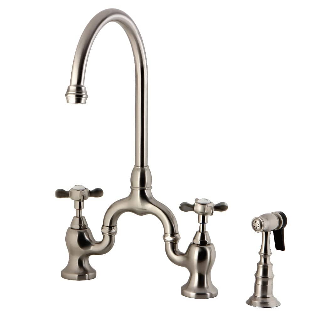 Kelbey Bridge Kitchen Faucet with Brass Sprayer