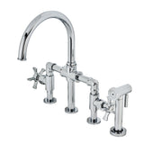 Kentley Bridge Kitchen Faucet with Brass Sprayer