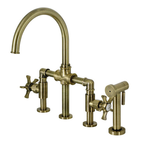 Kentley Bridge Kitchen Faucet with Brass Sprayer