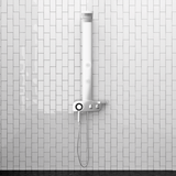 Kiden Pressure Balance Stainless Steel Shower Panel with Hand Shower - Polished Finish