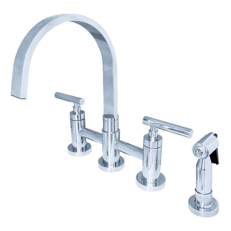 Kipsen Bridge Kitchen Faucet with Brass Sprayer