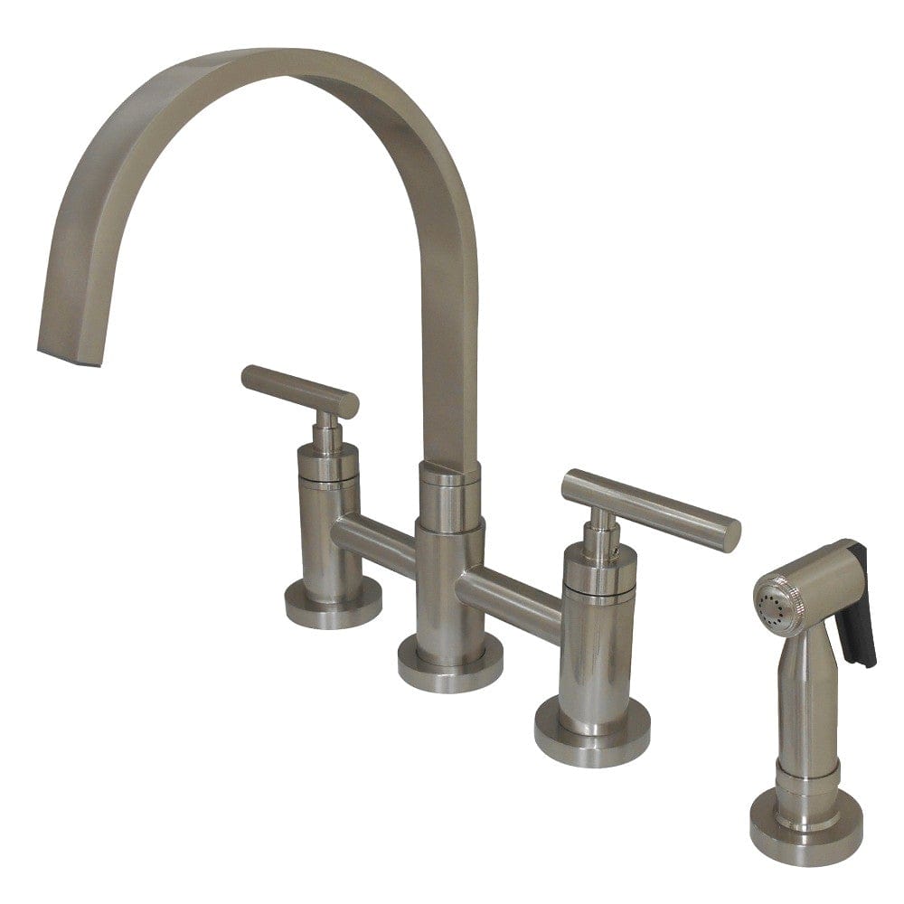 Kipsen Bridge Kitchen Faucet with Brass Sprayer