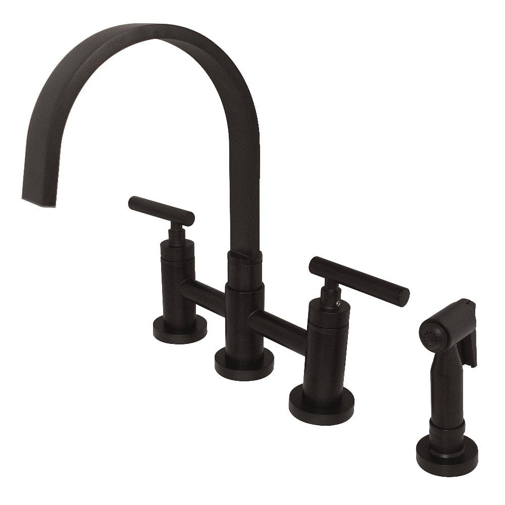 Kipsen Bridge Kitchen Faucet with Brass Sprayer