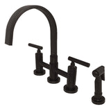 Kipsen Bridge Kitchen Faucet with Brass Sprayer