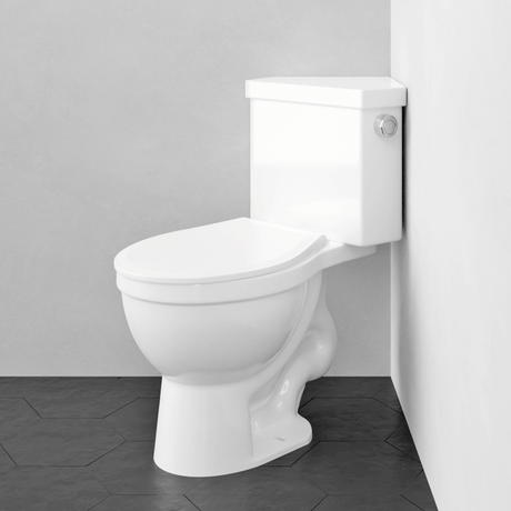Lawen Single-Flush Two-Piece Corner Toilet - Comfort Height