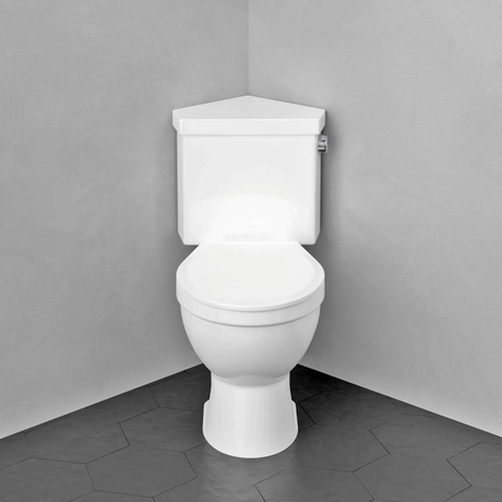Lawen Single-Flush Two-Piece Corner Toilet - Comfort Height