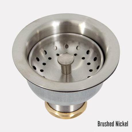 Long Shank Strainer Basket Sink Drain with Lift-Style Stopper