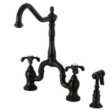 Loper Bridge Kitchen Faucet with Brass Sprayer