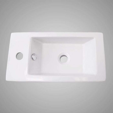 Lublin Vitreous China Wall-Mount Bathroom Sink - Left Side Faucet Drilling