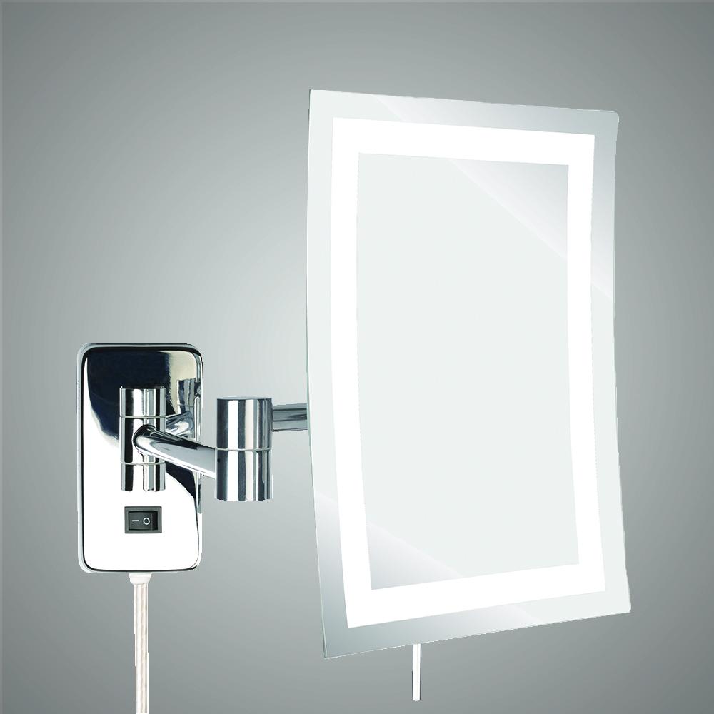 Malaga Rectangular Swinging LED Lighted Makeup Mirror