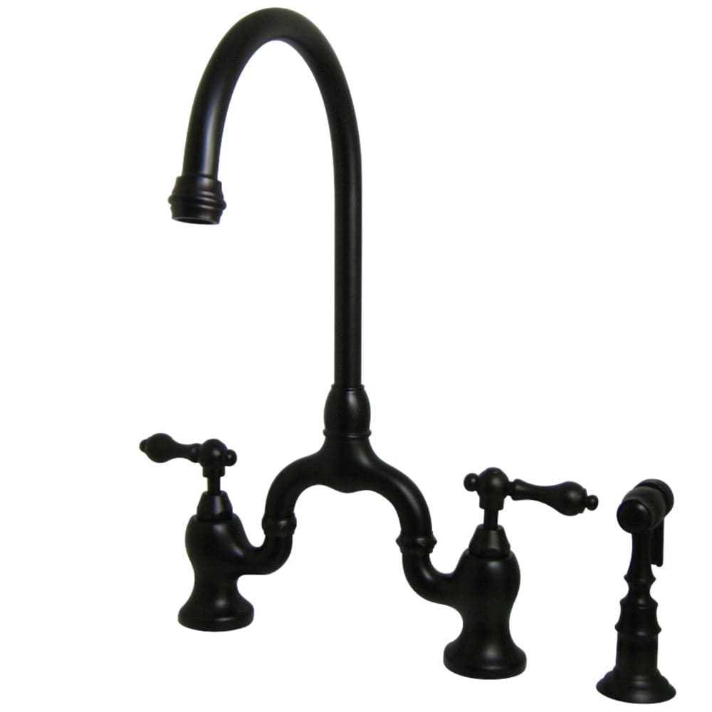 Marmen Bridge Kitchen Faucet with Brass Sprayer