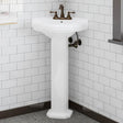 Meade Vitreous China Corner Pedestal Sink